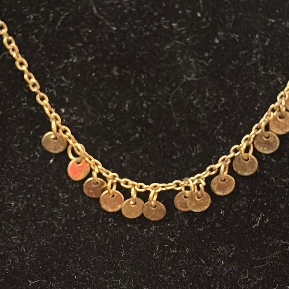 Elegant Gold Necklace with mini circle Charms - Picture 3 of 5